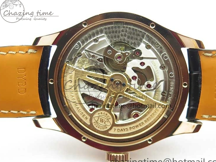 MIROTIME 0427 Elegant Portugieser Perpetual Calendar IW503302 RG V9F 1:1 Best Edition Gray Dial on Black Leather Strap A 7096